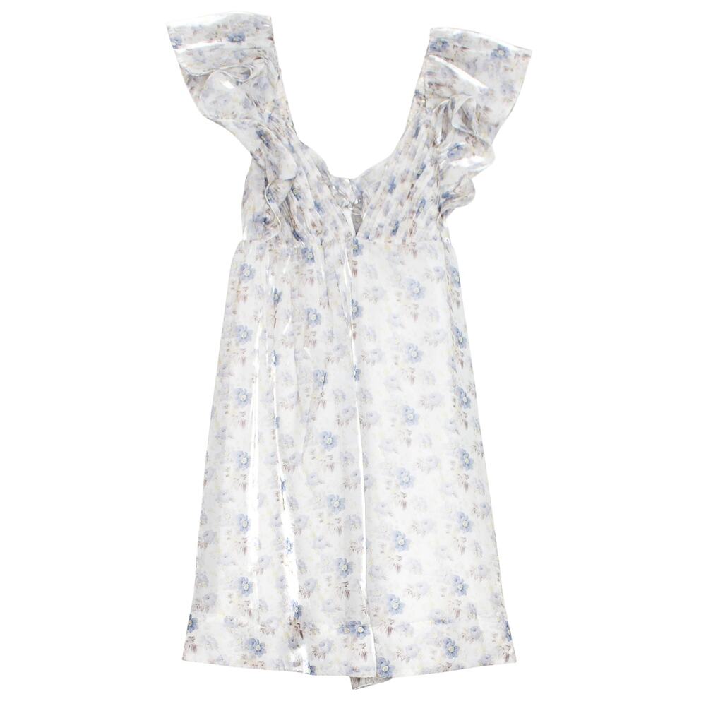 NWT Mable Dress Floral Babydoll Romantic Boho Ethereal Summer Sheer Mini Medium